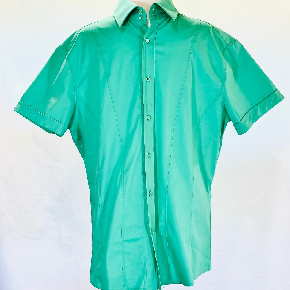 Nara Camicie Men’s Green Italian Dress Shirt – Size Eu 3 xl (runs small)
